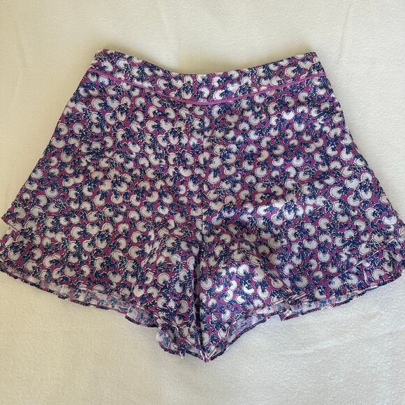 Anthropologie Pants - Anthropologie Purple Floral Flowy Shorts Size S
